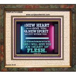 A NEW HEART ALSO WILL I GIVE YOU  Custom Wall Scriptural Art  GWFAITH10608  
