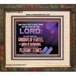 I WILL MAKE THY BORDERS OF PLEASANT STONES  Custom Modern Wall Art  GWFAITH10612  "18X16"