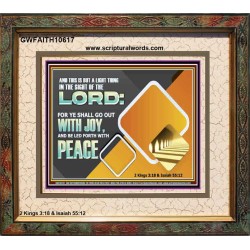 GO OUT WITH JOY AND BE LED FORTH WITH PEACE  Custom Inspiration Bible Verse Portrait  GWFAITH10617  "18X16"