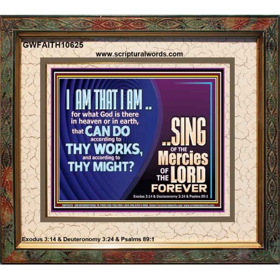 I AM THAT I AM GREAT AND MIGHTY GOD  Bible Verse for Home Portrait  GWFAITH10625  