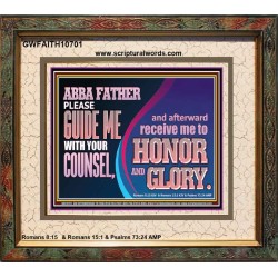 ABBA FATHER PLEASE GUIDE US WITH YOUR COUNSEL  Ultimate Inspirational Wall Art  Portrait  GWFAITH10701  