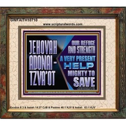 JEHOVAH ADONAI  TZVAOT OUR REFUGE AND STRENGTH  Ultimate Inspirational Wall Art Portrait  GWFAITH10710  "18X16"