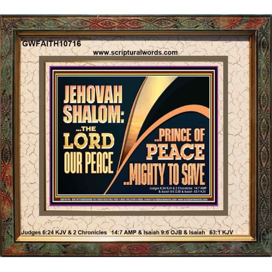 JEHOVAHSHALOM THE LORD OUR PEACE PRINCE OF PEACE  Church Portrait  GWFAITH10716  