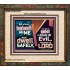 WHOSO HEARKENETH UNTO THE LORD SHALL DWELL SAFELY  Christian Artwork  GWFAITH10767  "18X16"