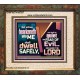 WHOSO HEARKENETH UNTO THE LORD SHALL DWELL SAFELY  Christian Artwork  GWFAITH10767  