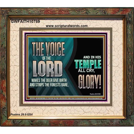 THE VOICE OF THE LORD MAKES THE DEER GIVE BIRTH  Art & Wall Décor  GWFAITH10789  