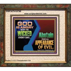 GOD IS ANGRY WITH THE WICKED EVERY DAY  Biblical Paintings Portrait  GWFAITH10790  "18X16"