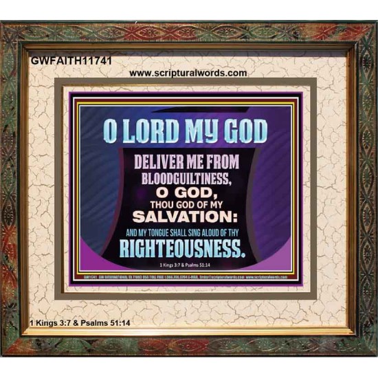 DELIVER ME FROM BLOODGUILTINESS  Religious Wall Art   GWFAITH11741  