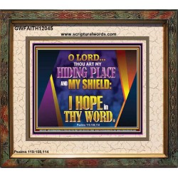 THOU ART MY HIDING PLACE AND SHIELD  Bible Verses Wall Art Portrait  GWFAITH12045  "18X16"