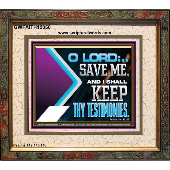 SAVE ME AND I SHALL KEEP THY TESTIMONIES  Wall Décor Portrait  GWFAITH12050  