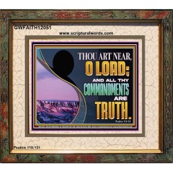 ALL THY COMMANDMENTS ARE TRUTH  Scripture Art Portrait  GWFAITH12051  "18X16"