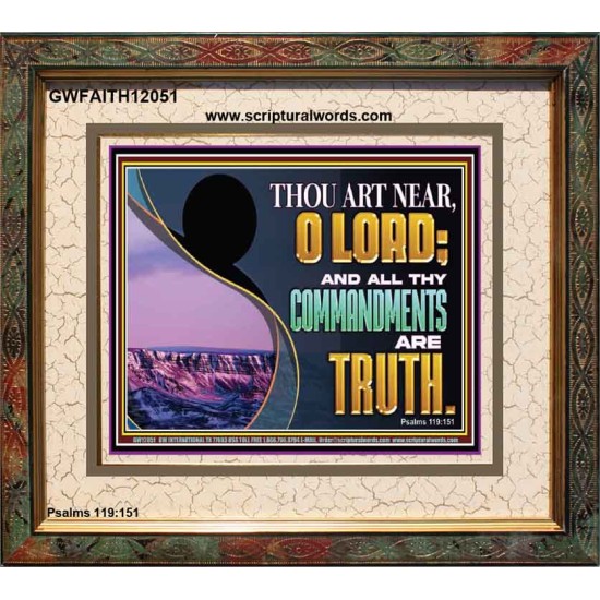 ALL THY COMMANDMENTS ARE TRUTH  Scripture Art Portrait  GWFAITH12051  