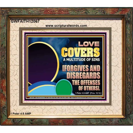 FORGIVES AND DISREGARDS THE OFFENSES OF OTHERS  Religious Wall Art Portrait  GWFAITH12067  