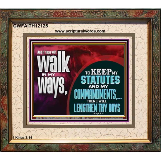 KEEP MY STATUTES AND MY COMMANDMENTS  Custom Wall Scripture Art  GWFAITH12125  