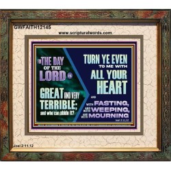 THE DAY OF THE LORD IS GREAT AND VERY TERRIBLE REPENT IMMEDIATELY  Custom Inspiration Scriptural Art Portrait  GWFAITH12145  "18X16"