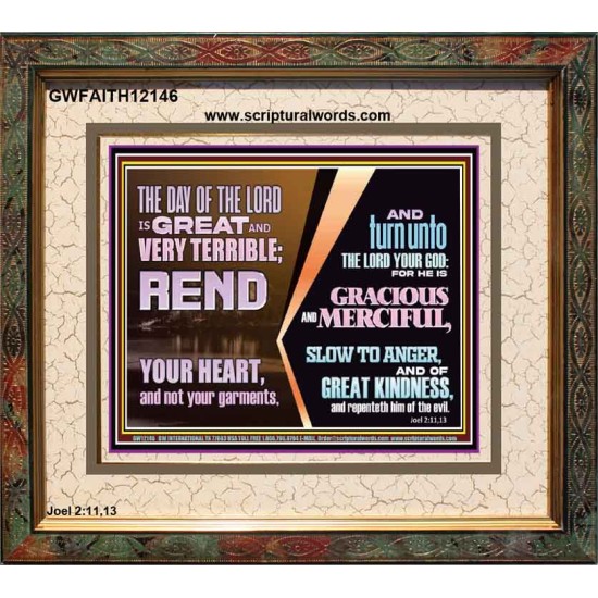 REND YOUR HEART AND NOT YOUR GARMENTS AND TURN BACK TO THE LORD  Custom Inspiration Scriptural Art Portrait  GWFAITH12146  