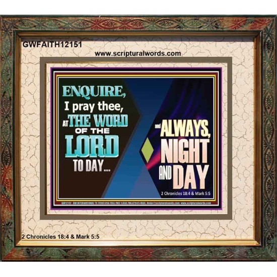 THE WORD OF THE LORD TO DAY  New Wall Décor  GWFAITH12151  