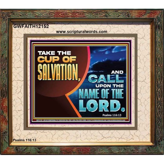 TAKE THE CUP OF SALVATION  Art & Décor Portrait  GWFAITH12152  