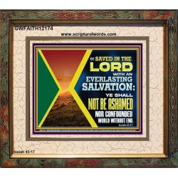 BE SAVED IN THE LORD WITH AN EVERLASTING SALVATION  Printable Bible Verse to Portrait  GWFAITH12174  "18X16"