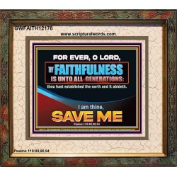 O LORD THOU HAST ESTABLISHED THE EARTH AND IT ABIDETH  Large Scriptural Wall Art  GWFAITH12178  "18X16"