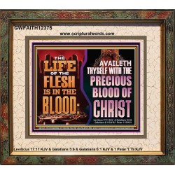 AVAILETH THYSELF WITH THE PRECIOUS BLOOD OF CHRIST  Children Room  GWFAITH12375  "18X16"