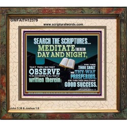 SEARCH THE SCRIPTURES MEDITATE THEREIN DAY AND NIGHT  Unique Power Bible Portrait  GWFAITH12379  