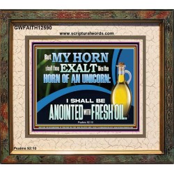 ANOINTED WITH FRESH OIL  Large Scripture Wall Art  GWFAITH12590  "18X16"