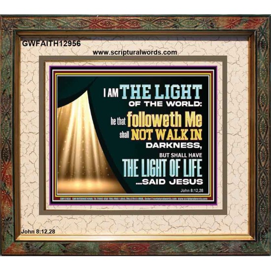 HE THAT FOLLOWETH ME SHALL NOT WALK IN DARKNESS  Modern Christian Wall Décor  GWFAITH12956  