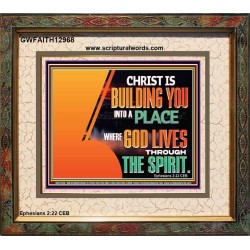 A PLACE WHERE GOD LIVES THROUGH THE SPIRIT  Contemporary Christian Art Portrait  GWFAITH12968  "18X16"