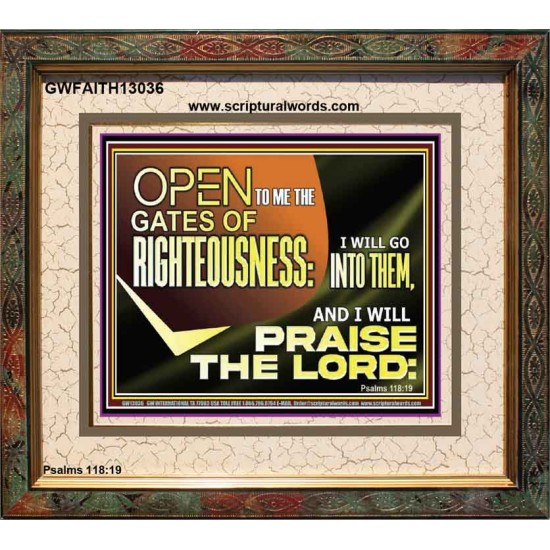 OPEN TO ME THE GATES OF RIGHTEOUSNESS  Children Room Décor  GWFAITH13036  