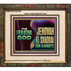 EVERLASTING GOD JEHOVAH EL SHADDAI GOD ALMIGHTY   Christian Artwork Glass Portrait  GWFAITH13101  "18X16"