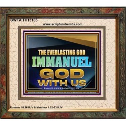 EVERLASTING GOD IMMANUEL..GOD WITH US  Contemporary Christian Wall Art Portrait  GWFAITH13105  "18X16"