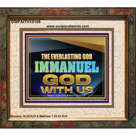 EVERLASTING GOD IMMANUEL..GOD WITH US  Contemporary Christian Wall Art Portrait  GWFAITH13105  