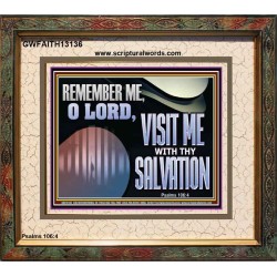 VISIT ME O LORD WITH THY SALVATION  Glass Portrait Scripture Art  GWFAITH13136  "18X16"