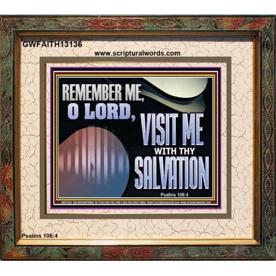 VISIT ME O LORD WITH THY SALVATION  Glass Portrait Scripture Art  GWFAITH13136  