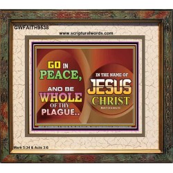 BE MADE WHOLE OF YOUR PLAGUE  Sanctuary Wall Portrait  GWFAITH9538  "18X16"