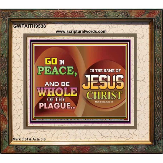 BE MADE WHOLE OF YOUR PLAGUE  Sanctuary Wall Portrait  GWFAITH9538  