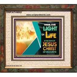 THE LIGHT OF LIFE OUR LORD JESUS CHRIST  Righteous Living Christian Portrait  GWFAITH9552  "18X16"