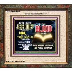 THOU ART WORTHY TO OPEN THE SEAL OUR LORD JESUS CHRIST  Ultimate Inspirational Wall Art Picture  GWFAITH9555  "18X16"