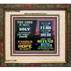 LORD OF HOSTS ONLY HOPE OF SAFETY  Unique Scriptural Portrait  GWFAITH9565  "18X16"