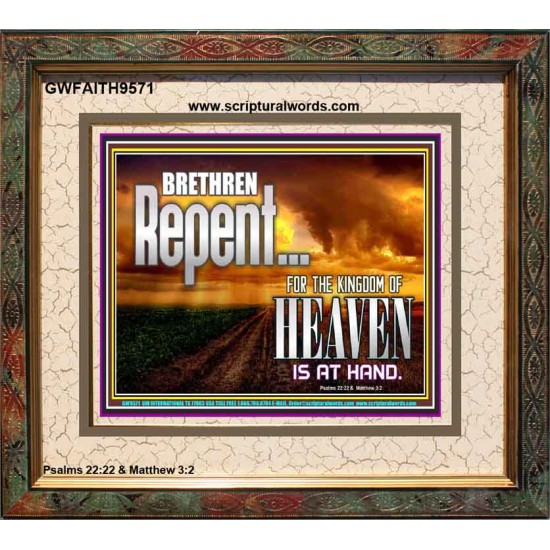 THE KINGDOM OF HEAVEN IS AT HAND  Children Room Portrait  GWFAITH9571  