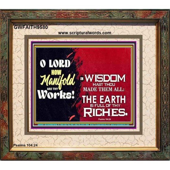 MANY ARE THY WONDERFUL WORKS O LORD  Children Room Portrait  GWFAITH9580  