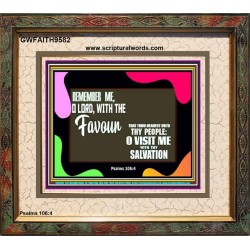 REMEMBER ME O GOD WITH THY FAVOUR AND SALVATION  Ultimate Inspirational Wall Art Portrait  GWFAITH9582  "18X16"