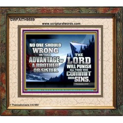 DO NOT TAKE ADVANTAGE OF YOUR BRETHREN  Children Room Portrait  GWFAITH9589  "18X16"