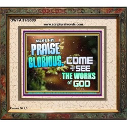 MAKE HIS PRAISE GLORIOUS  Modern Art Portrait  GWFAITH9599  "18X16"