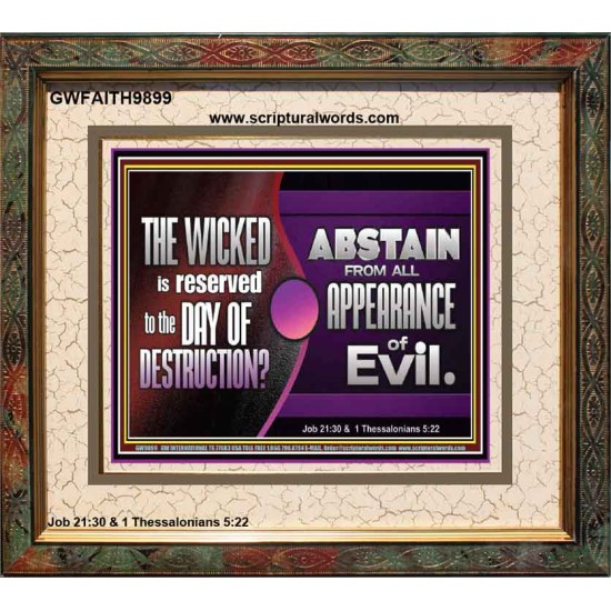 THE WICKED RESERVED FOR DAY OF DESTRUCTION  Portrait Scripture Décor  GWFAITH9899  