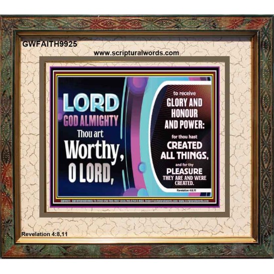 LORD GOD ALMIGHTY HOSANNA IN THE HIGHEST  Contemporary Christian Wall Art Portrait  GWFAITH9925  