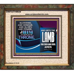 THE ONE SEATED ON THE THRONE  Contemporary Christian Wall Art Portrait  GWFAITH9929  "18X16"