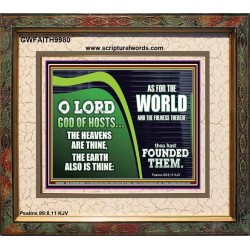 O LORD GOD OF HOSTS THE HEAVEN IS THINE  Christian Art Portrait  GWFAITH9980  "18X16"