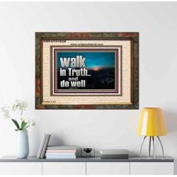 WALK IN TRUTH AND DO WELL  Custom Christian Wall Art  GWFAITH10308  "18X16"